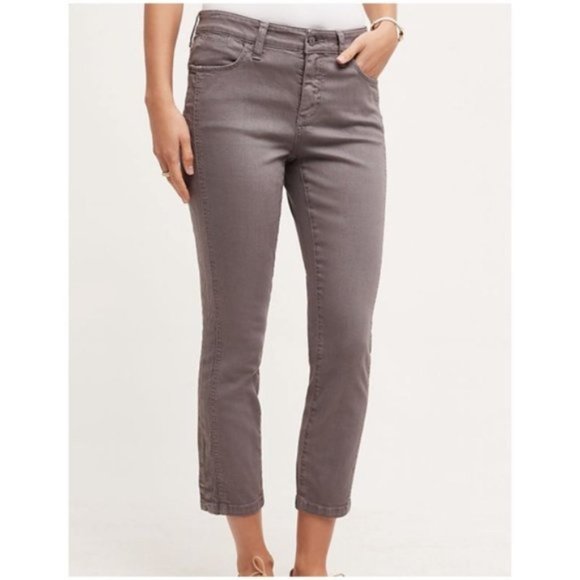Anthropologie Pilcro Stet Crop Slit Grey Jeans - Picture 2 of 10